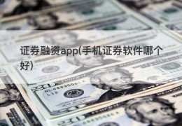 证券融资app(手机证券软件哪个好)