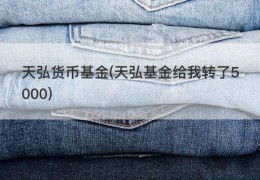 天弘货币基金(天弘基金给我转了5000)