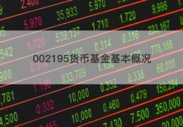 002195货币基金基本概况