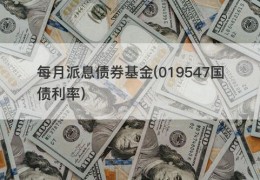 每月派息债券基金(019547国债利率)
