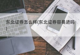 东北证券怎么样(东北证券容易进吗)