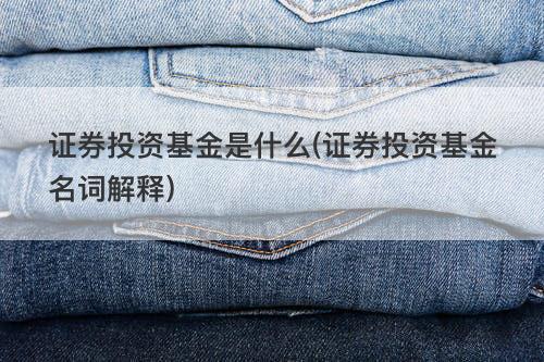 证券投资基金是什么(证券投资基金名词解释) 证券投资基金是什么(证券投资基金名词解释)