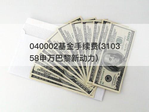 040002基金手续费(310358申万巴黎新动力) 040002基金手续费(310358申万巴黎新动力)
