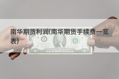 南华期货利润(南华期货手续费一览表) 南华期货利润(南华期货手续费一览表)