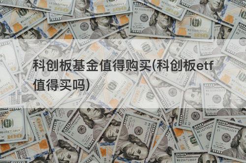 科创板基金值得购买(科创板etf值得买吗) 科创板基金值得购买(科创板etf值得买吗)
